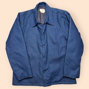 Gohn Bros. Blanket Lined Denim Jacket Men’s Size 44 Amish Made Button Up